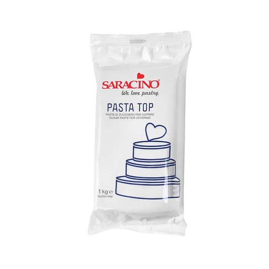 Pasta di zucchero da copertuta Pasta Top bianco 1 kg Saracino (6760890728614)