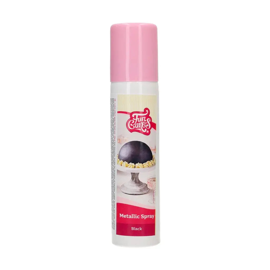 SPRAY METALLIZZATO NERO FUNCAKES 100 ML (7987390087414)