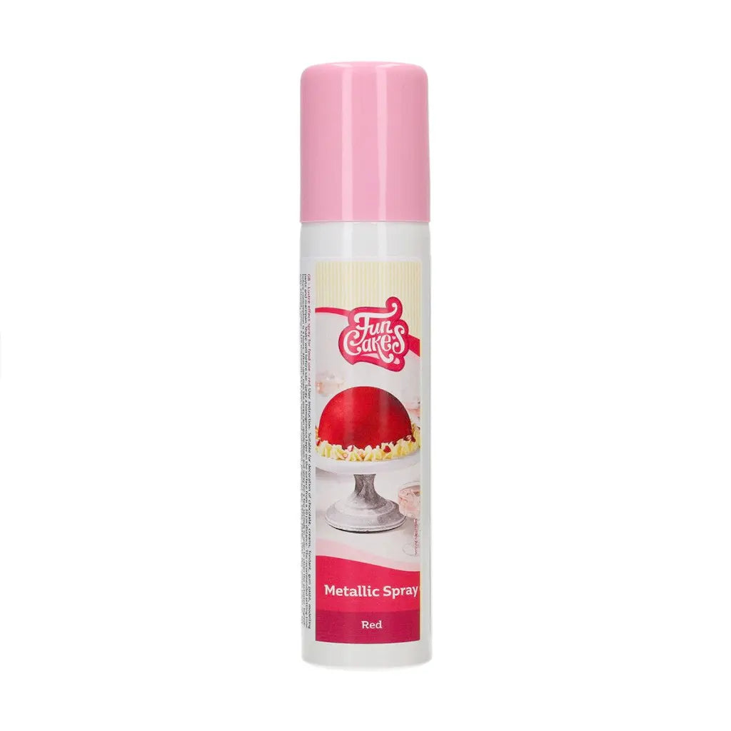 SPRAY METALLIZZATO ROSSO FUNCAKES 100 ML (7955095814390)