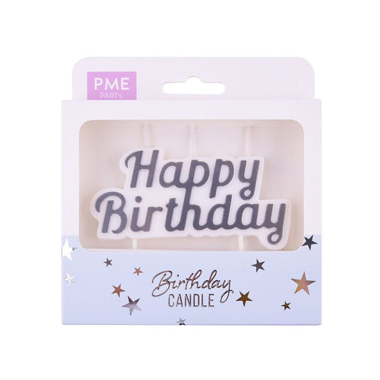 Candelina Happy Birthday Silver Pme (7668135690486)