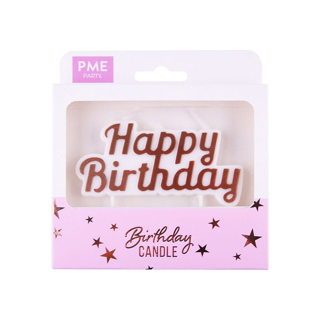 Candelina Happy Birthday Rose Gold Pme (7668136345846)