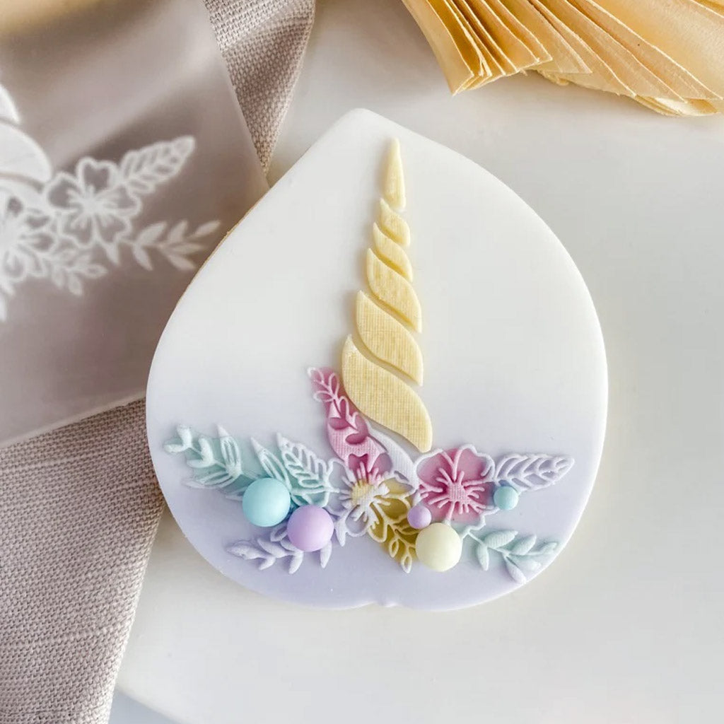 FLOWER UNICORN HORN STAMPO 3D OH MY COOKIE (7887993995510)
